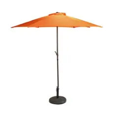 7.5ft. Outdoor Patio Market Umbrella with Hand Crank Orange