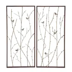 Set of 2 Black Metal Farmhouse Wall Decor, 14" x 32"