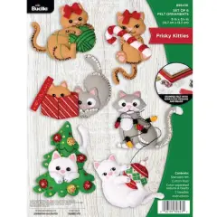 Bucilla&reg; Frisky Kitties Felt Ornament Kit
