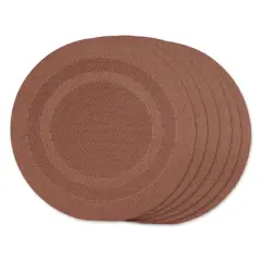 DII&reg; Round Double Frame Placemats, 6ct. Cinnamon