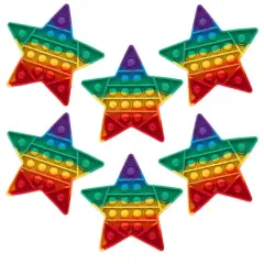 GottaPop Rainbow Stars Pop It Fidget Toy Party Favors, 6ct.