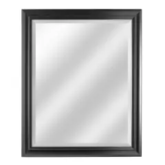 Black Framed Rectangle Decorative Beveled Edge Wall Mirror - 26" x 32"