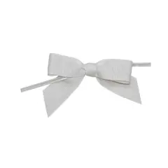 JAM Paper 2.5" Grosgrain Twist Tie Bows, 100ct. White
