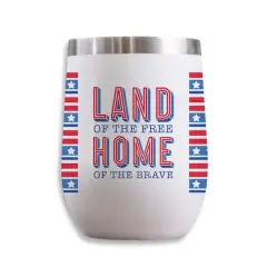 Land Of The Free Wine Tumbler