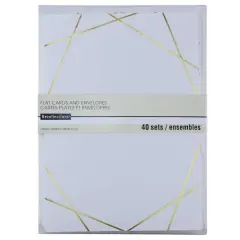 White & Gold Foil Flat Cards & Envelopes by Recollections&trade;, 5" x 7"