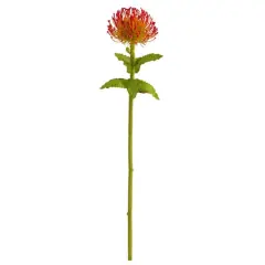 Pincushion Artificial Flower Stem, 6ct. Orange Red