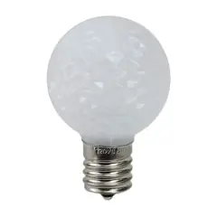 Pure White Faceted G40 LED Replacement Bulbs, 25ct.