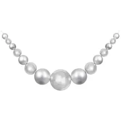 6ft. Christmas Shatterproof Silver Ball Ornament Swag