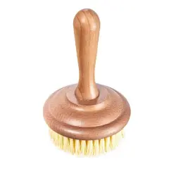 Hello Honey&reg; 6" Brown Carved Wood Dish Brush