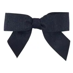 JAM Paper 7/8" Grosgrain Twist Tie Bows, 100ct. Black
