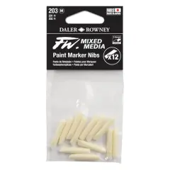 Daler-Rowney&reg; 203 Medium FW Empty Paint Marker 12 Nib Set