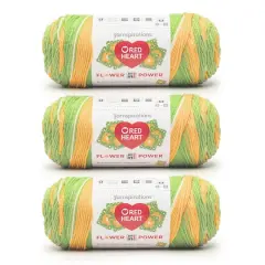 3 Pack Red Heart&reg; All In One Flower Power&trade; Yarn What In Carnation
