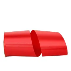 JAM Paper 4" x 50yd. Satin Allure Single Face Ribbon Scarlet