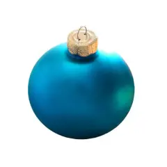 Whitehurst 28 Pack 2" Matte Glass Ball Ornaments Teal
