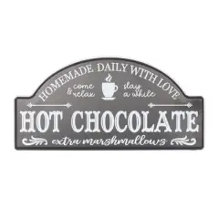 30" Black Hot Chocolate Farmhouse Wall Sign