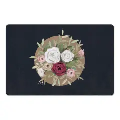 18" x 27" Florals on Navy Floor Mat