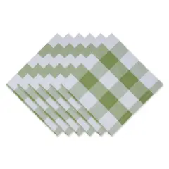 DII&reg; Buffalo Check Oversized Napkin, 6ct. Green/White