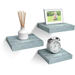 Sorbus 9.2" Tile Wall Shelves, 3ct. Rustic Blue