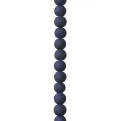 Blue Rubber Coated Glass Round Beads, 8mm by Bead Landing&trade;