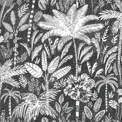 RoomMates Tropical Eden Peel & Stick Wallpaper Black and white
