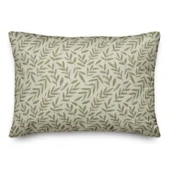 Rough Leaf Pattern Pillow 4 14" x 20" Throw Pillow
