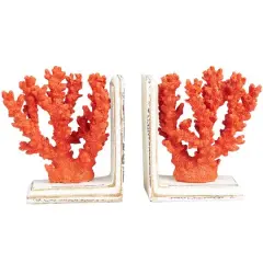 7" Orange Coral Reef Bookends, 2ct.