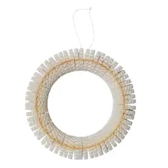 Hello Honey&reg; 19.5" Cream Color Round Handmade Recycled Paper Honeycomb Wreath