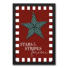 Primitive Star Black Framed Canvas