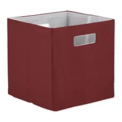 DII&reg; 13" Polyester Solid Storage Cube Barn Red