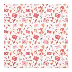 Valentine's Balloon & Note Beverage Napkin