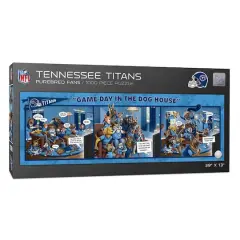 NFL Game Day in the Dog House 1,000 Piece Puzzle Tennessee Titans