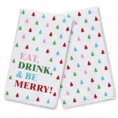Eat Drink and Be Merry Tea Towels - Set of 2