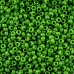 John Bead 11/0 Miyuki Glass Seed Beads, 13g Green Pea Opaque