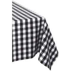 DII&reg; 84" Black & White Checkers Tablecloth