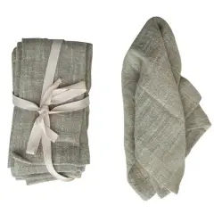Hello Honey&reg; Sage Woven Cotton & Linen Napkins Set