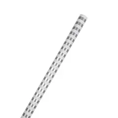 JAM Paper Wrapping Paper with White Stripes, 3ct. Silver