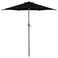 7.5ft. Outdoor Patio Market Umbrella with Hand Crank Black