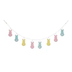 Glitzhome&reg; 6ft. Easter Metal Bunny Garland