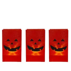 Jack-O-Lantern Halloween Luminary Pathway Markers Set