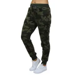 Galaxy by Harvic Women's Relaxed-Fit Fleece-Lined Jogger Sweatpants Woodland