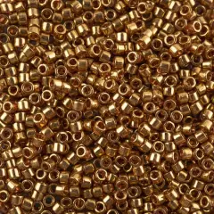John Bead 11/0 Miyuki Delica Glass Seed Beads, 5g Light Topaz Gold Luster