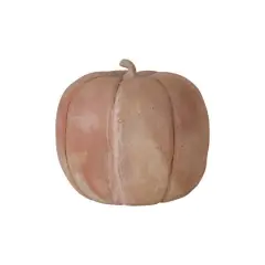 Hello Honey&reg; 7" Brown Handmade Terra Cotta Pumpkin