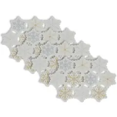 DII&reg; Embroidered Snowflake Placemats, 4ct.
