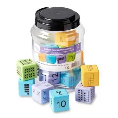 hand2mind&reg; Colorful Foam Number Representation Dice, 16ct.