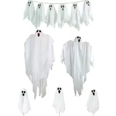 6-Piece Ghost Family Halloween Porch Display Decoration Set