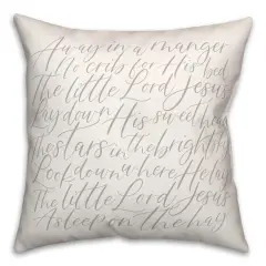 Away in a Manger Throw Pillow