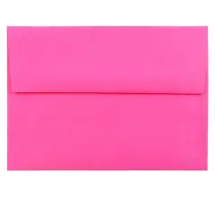 JAM Paper A6 Colored Invitation Envelopes, 50ct. Ultra Fuchsia Hot Pink