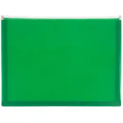 JAM Paper 9.75" x 13" Zip Closure Letter Booklet Plastic Envelopes, 12ct. Green