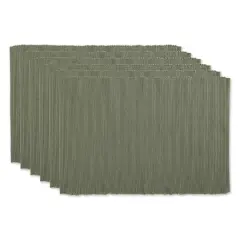 DII&reg; Ribbed Cotton Placemats, 6ct. Artichoke