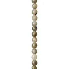 White Labradorite Silverite Facted Round Beads by Bead Landing&reg;, 6mm